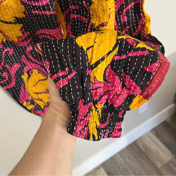 Kantha Bae quilted cotton mixed print Jagger jogger pants boho eclectic festival - Picture 6 of 10